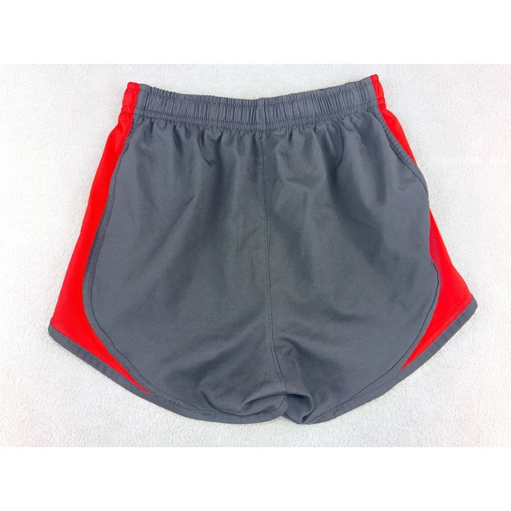 Nike Kids Dri-FIT Running Shorts‎ Grey Red Athletic Athleticwear Size XS